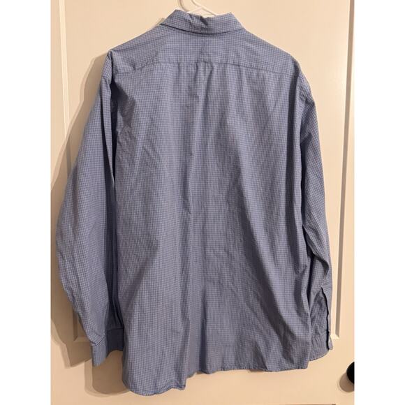 Ralph Lauren Ellington Oxford Blue Micro Plaid Sz XL preppy Academia Old Money - Picture 2 of 8